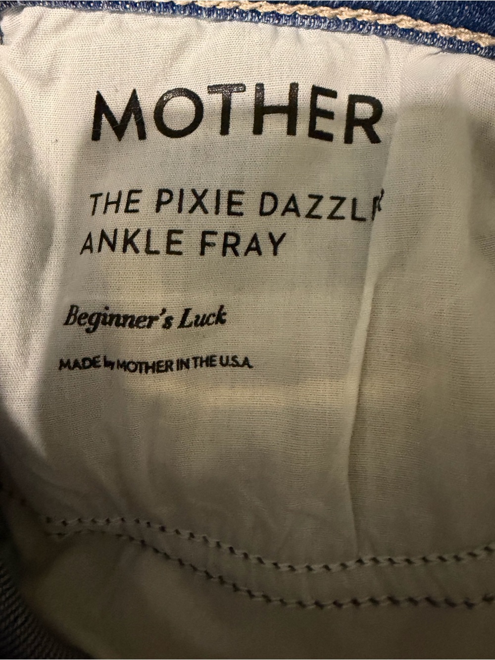 Mother Demin Pixie Dazzler Ankle Fray (Beginner's Luck) Size 27 - Picture 4 of 10